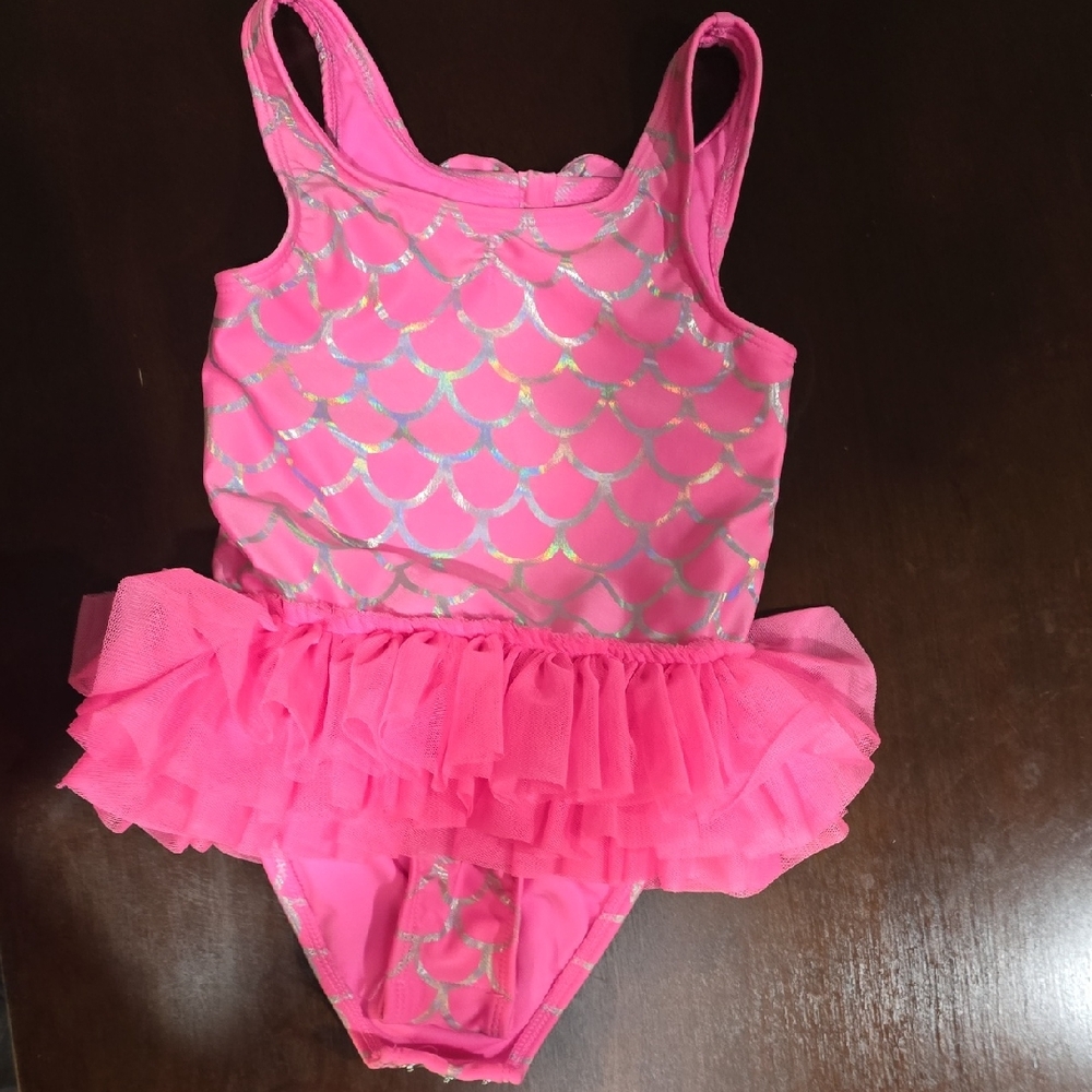 Cat & Jack Pink Swimsuit with Tulle Skirt